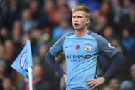 MANCHESTER, ENGLAND - NOVEMBER 05: Kevin De Bruyne of Manchester City looks on during the Premier League match between Manchester City and Middlesbrough at Etihad Stadium on November 5, 2016 in Manchester, England.  (Photo by Laurence Griffiths/Getty Images)